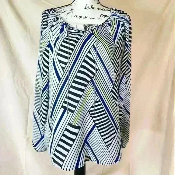 Zac & Rachel Striped Blouse - Women's Medium - Picture 2 of 8